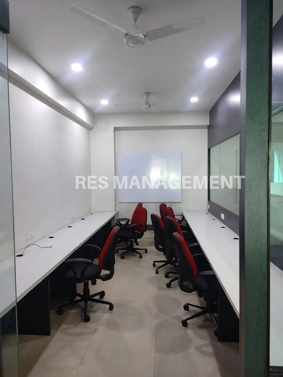 Fully Furnished office for Rent prahladnagar 3 cabin 1 conference 50  seating