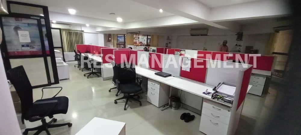 2000ft office For Rent Cg Road with 2 cabin 25 work stations
